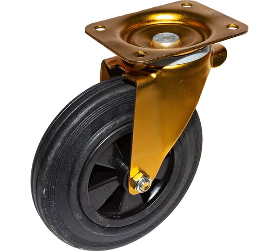 Изображение товара Опора колесная поворотная SOBELL ф200 мм, нагрузка 220 кг, полипропилен/резина (SCM 80) 708200