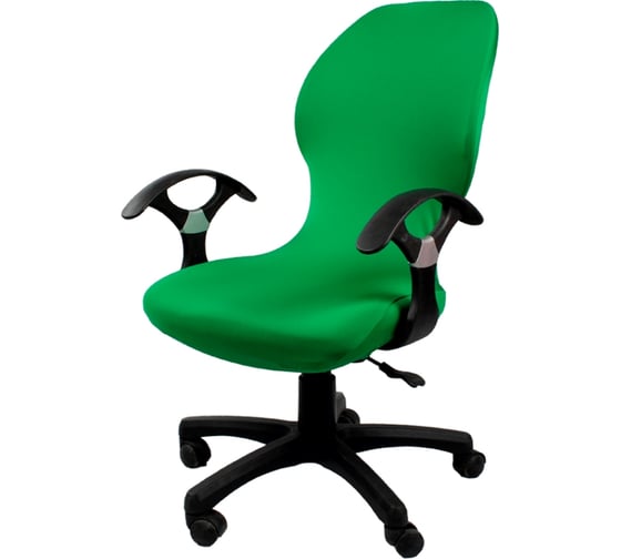 Изображение товара Чехол на мебель ГЕЛЕОС 709 для компьютерного кресла, стула, темно-зеленый ГЧ00709