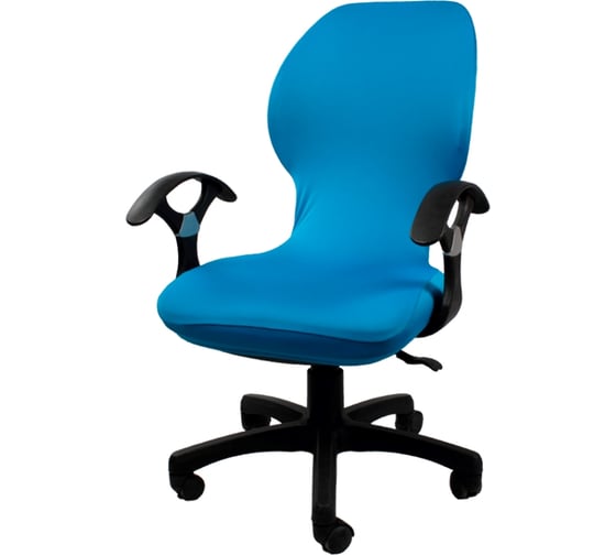 Изображение товара Чехол на мебель ГЕЛЕОС 704 для компьютерного кресла, стула, светло-синий ГЧ00704