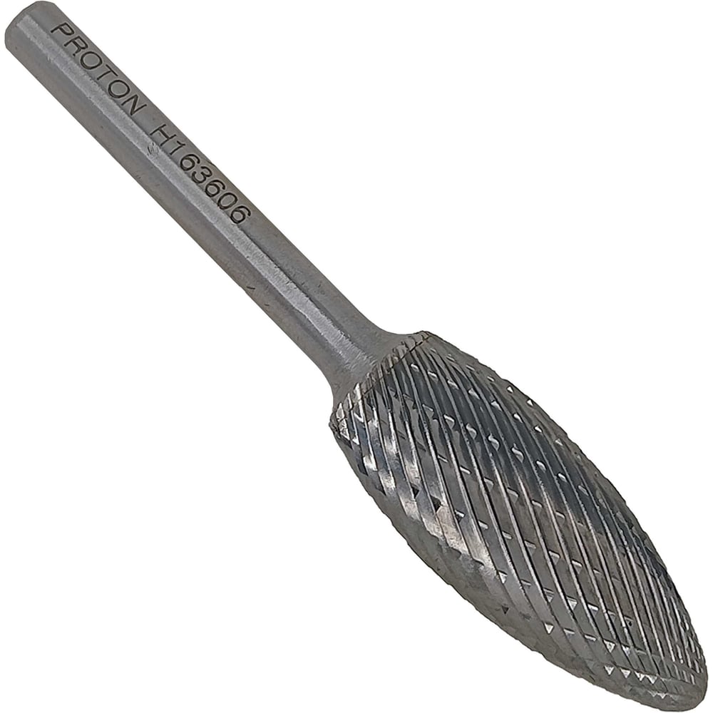 Изображение товара Бор-фреза PROTON твердосплавная пламевидная 16x6х36x45R для металлов и пластика