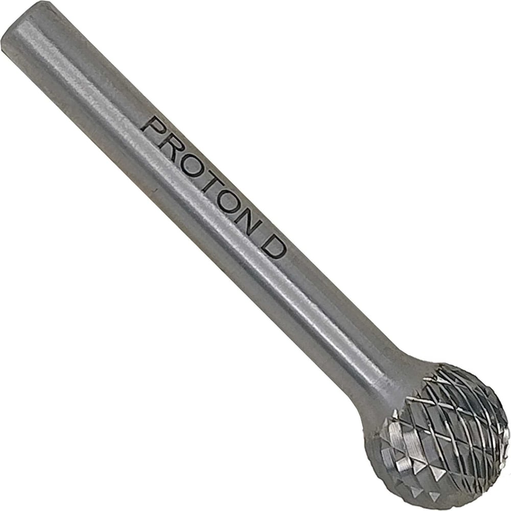 Изображение товара Бор-фреза PROTON сферическая 12x6х10x45R для металла и пластика