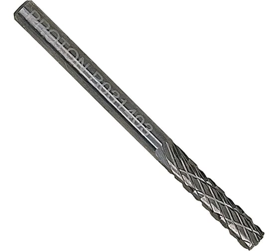 Изображение товара Бор-фреза PROTON твердосплавная цилиндрическая с торцевыми зубьями 03x3х14x24R, тип B, (D 3 хв.3) УТ-00000760