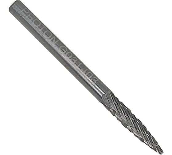 Изображение товара Бор-фреза PROTON твердосплавная параболическая с точечным торцом 3x3х14x24R, тип G, (D 3 хв.3) УТ-00000784