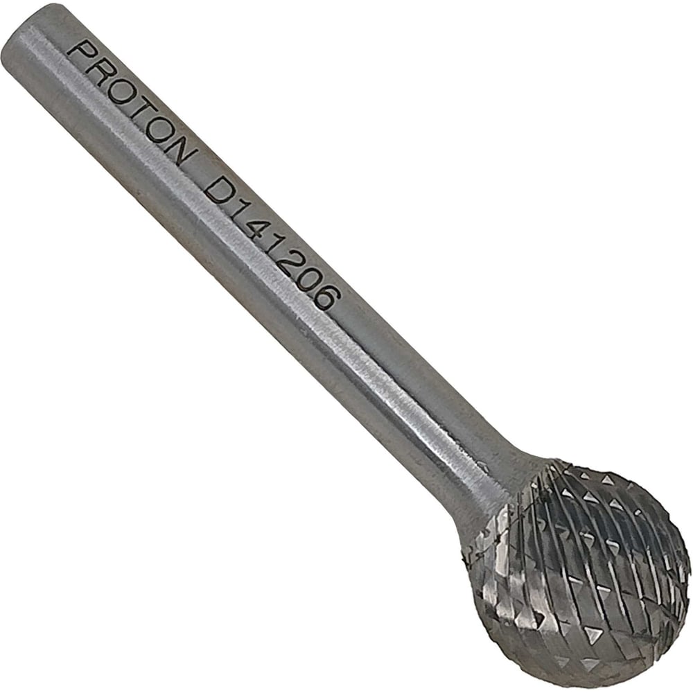 Изображение товара Бор-фреза PROTON твердосплавная сферическая 14x6x12x45R для металла и пластика