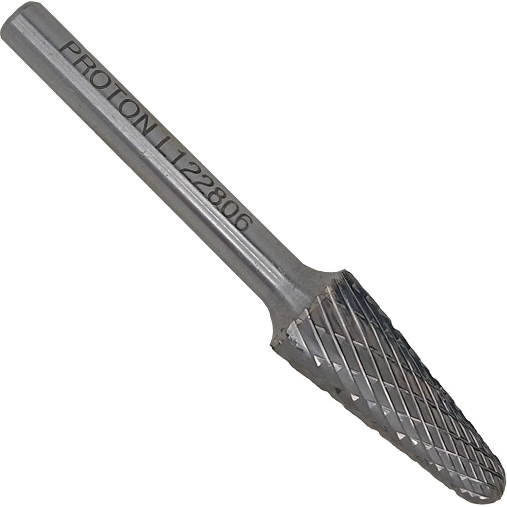 Изображение товара Бор-фреза PROTON твердосплавная сфероконическая 12x6x28x45R
