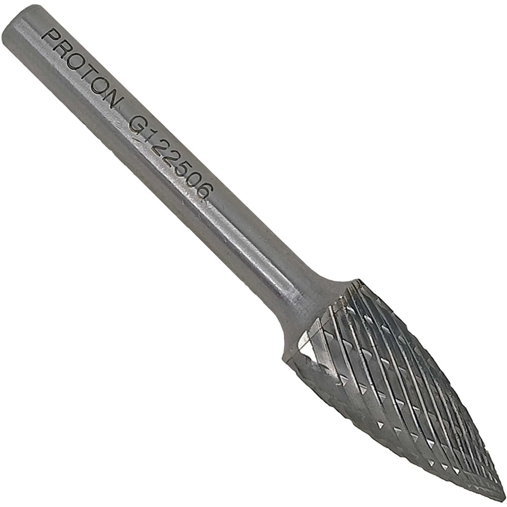 Изображение товара Бор-фреза PROTON твердосплавная параболическая 12x6x25x45R