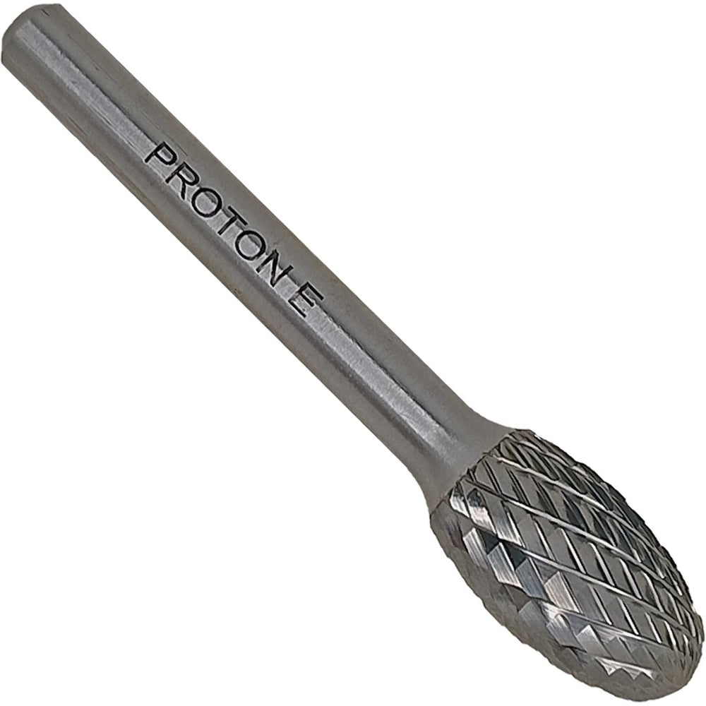 Изображение товара Бор-фреза PROTON твердосплавная овальная 12x6x20x45R для сталю и пластику