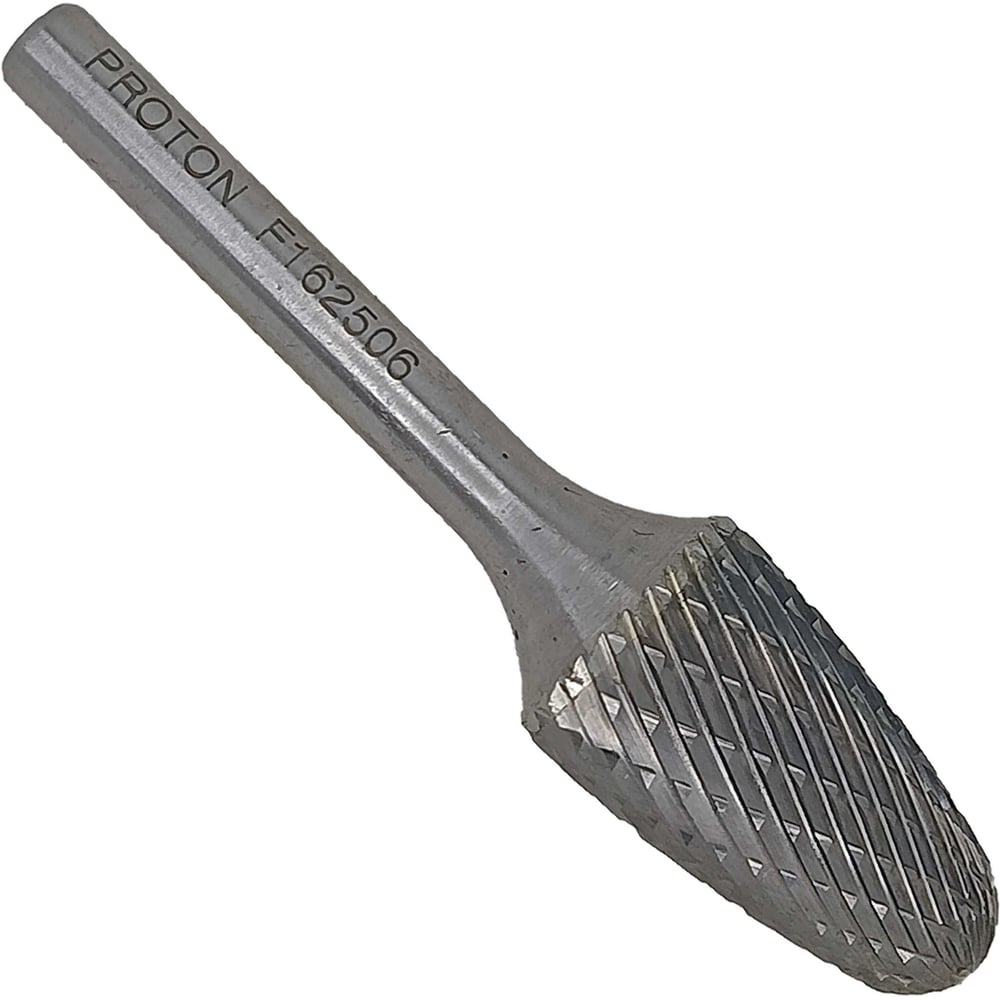 Изображение товара Бор-фреза PROTON твердосплавная параболическая 16x6х25x45R для металла и пластика