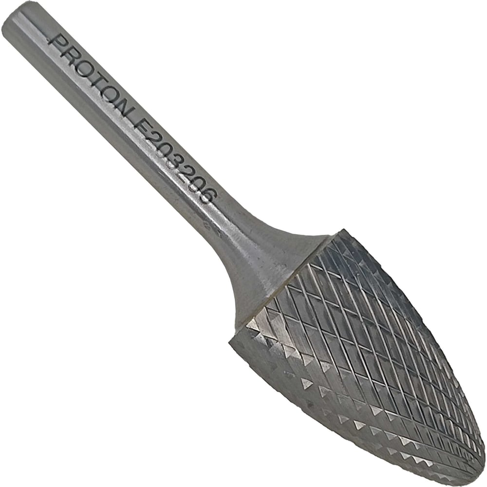 Изображение товара Бор-фреза PROTON твердосплавная параболическая D20 хв.6 для обработки стали и пластика
