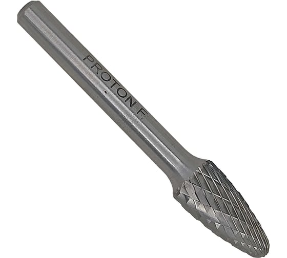 Изображение товара Бор-фреза PROTON твердосплавная параболическая 10x6х20x45R, тип F, (D 10 хв.6) УТ-00000764