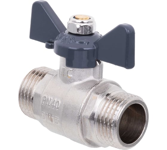 Изображение товара Кран шаровой AQUALINK нар-нар 1/2 B бабочка 2336 02336