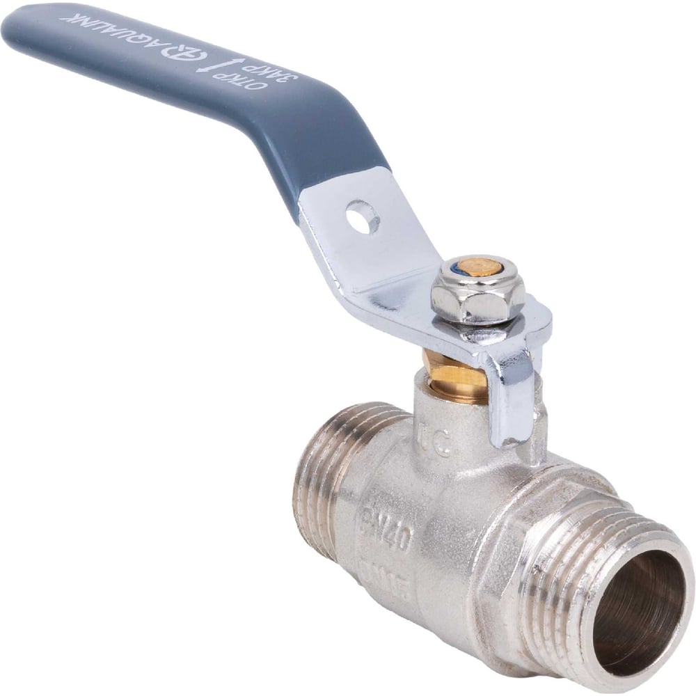 Изображение товара Шаровой кран AQUALINK нар-нар 1/2 с ручкой 02427