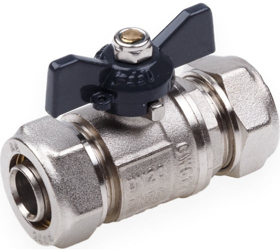 Изображение товара Шаровой кран AQUALINK для МП труб 16x16 B бабочка 00872