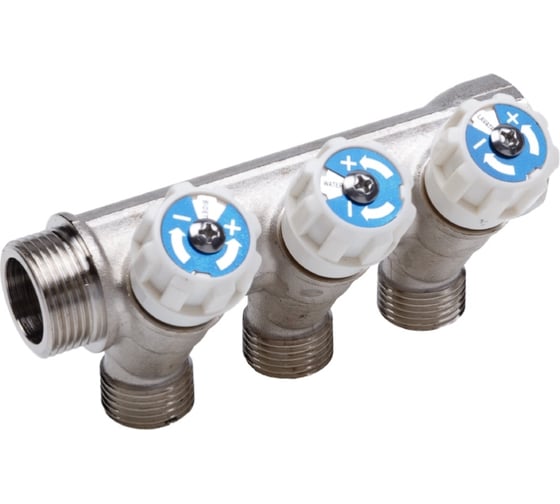 Изображение товара Резьбовой коллектор с вентилями AQUALINK вн-нар 3/4, 1/2x3 (Цена за упаковку 2 шт.)  арт. 4477