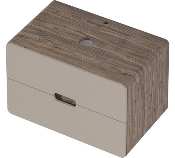 Изображение товара Тумба в ванную 1Marka Vortex 800х500х500П 2я орех каньон коньяк/латте фактурный Ц0000032010