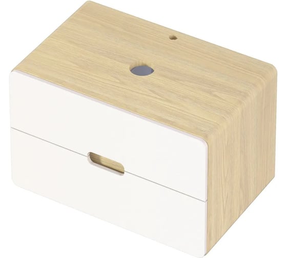 Изображение товара Тумба 1Marka Vortex 800х500х500П 2я орех лучистый солнечный/супермат айс Ц0000033023