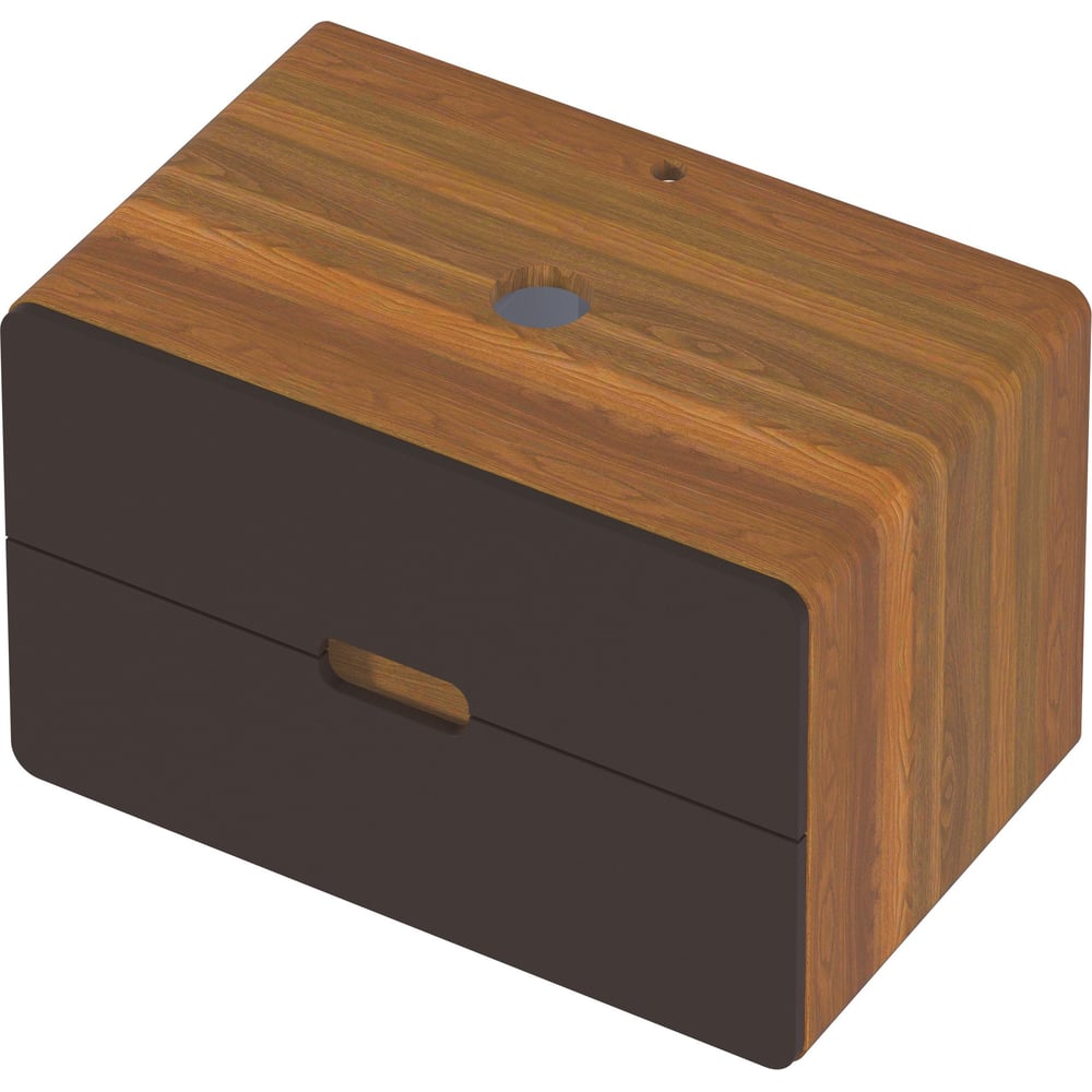 Изображение товара Тумба в ванную 1Marka Vortex 800х500х500 П, МДФ черный орех современная мебель