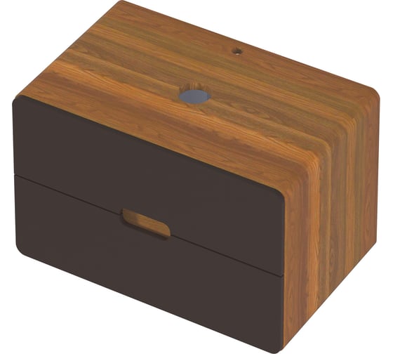 Изображение товара Тумба в ванную 1Marka Vortex 800х500х500П 2я орех ноче тортона/монолит найт Ц0000033024