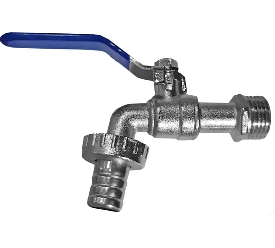 Изображение товара Шаровой кран AQUALINK водоразборный, под шланг, 1/2 Wh ручка ECO 3965