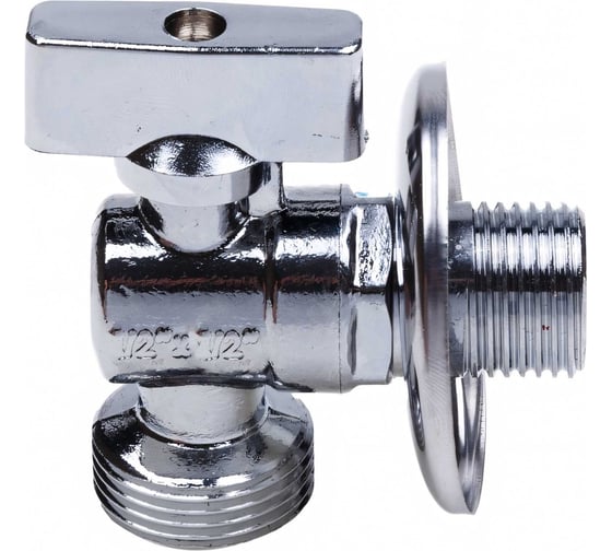 Изображение товара Шаровой кран AQUALINK угловой, с удлиненной резьбой 1/2 нар-1/2 нар Cr B 3969