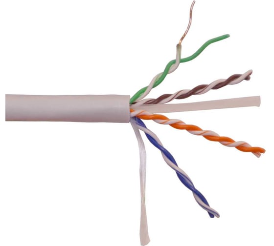 Изображение товара Кабель LANMASTER U/UTP, 4 пары, Кат. 6, с перегородкой, 550Mhz, LSZH, нг(A)-HF, серый, 305 м LAN-6EUTP-HFLT-GY