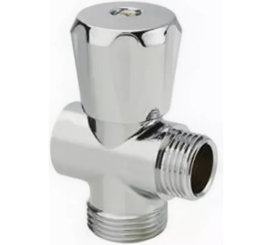 Изображение товара Вентиль AQUALINK трехпроходной 1/2 вн*1/2 нар*3/4 нар Cr B 3968 03968