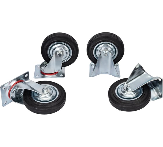 Изображение товара Комплект колес (4 шт - 2 поворотных/2неповоротных; 160 мм) RUSKLAD 160 компл