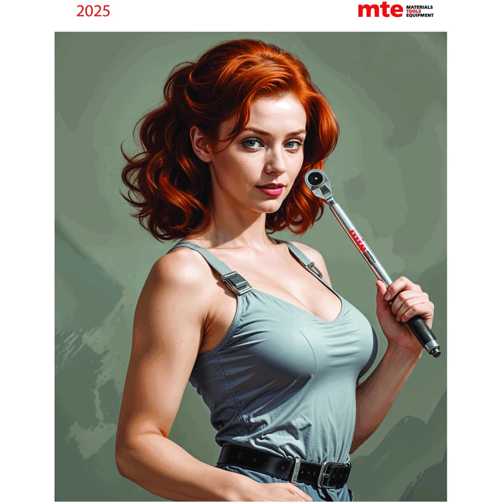 Календарь настенный MTE Девушки pin-up, 2025 0KAL202501