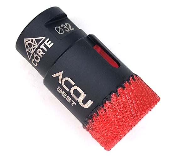 Изображение товара Коронка алмазная по керамограниту для УШМ CORTE ACCU BEST 32 мм, М14, быстрый рез ABB32