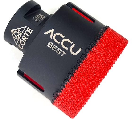 Изображение товара Коронка алмазная по керамограниту для УШМ CORTE ACCU BEST 55 мм, М14, быстрый рез ABB55