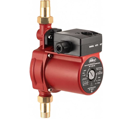 Изображение товара Насос повышающий давление с автоматическим включением JEMIX мокрый ротор WP-15/9-25 87560