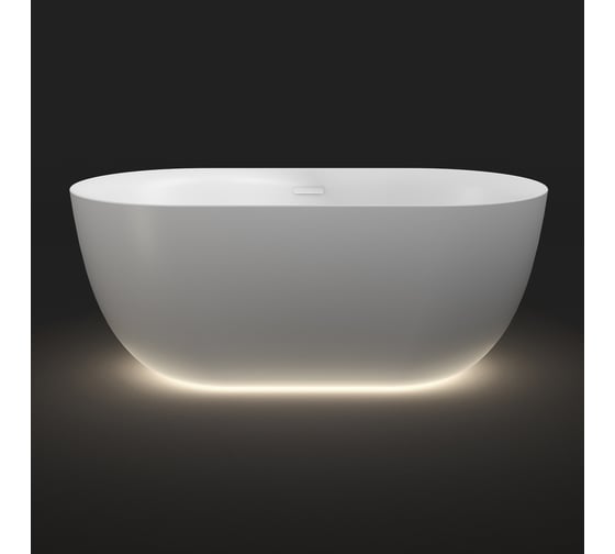 Изображение товара Отдельностоящая акриловая ванна Wellsee Chic Riviera 149x78 см, с подсветкой, в наборе 4 в 1 23680402R