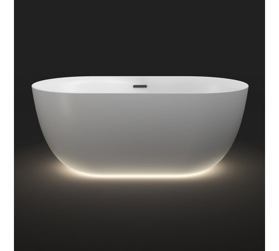 Изображение товара Отдельностоящая акриловая ванна Wellsee Chic Riviera 149x78 см, с подсветкой, в наборе 4 в 1 23680403R