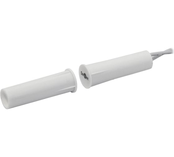 Изображение товара Магнитоконтактный датчик Smartec ST-DM020NC-WT НЗ, белый, врезной для деревянных дверей smkd0209
