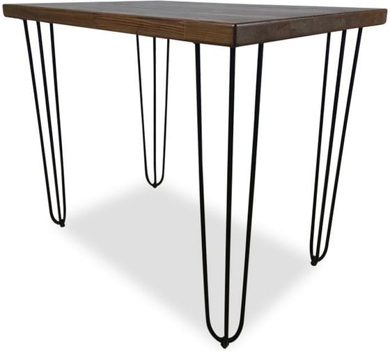 Изображение товара Стол Solarius Loft из массива сосны, на шпильках, 120x60, цвет темный дуб stloftshpil12060temdub