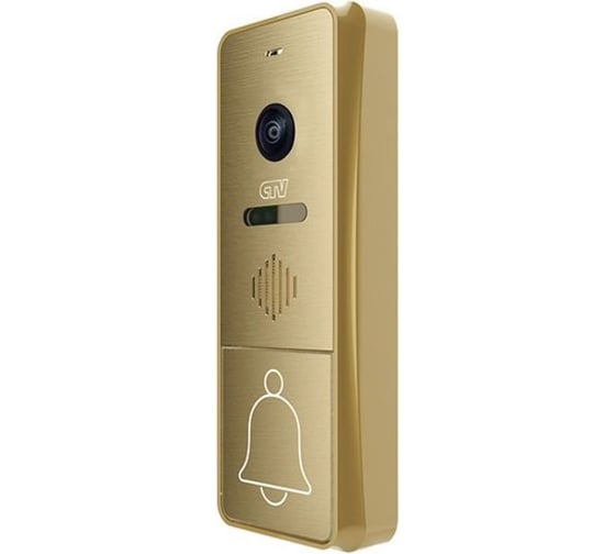 Изображение товара Вызывная панель для видеодомофонов CTV D4004FHD, золотой