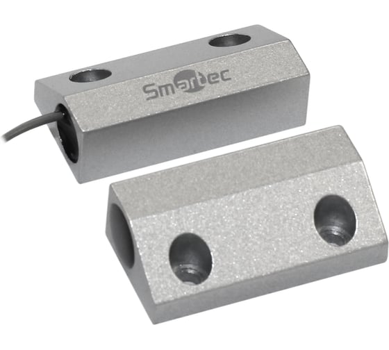 Изображение товара Магнитоконтактный датчик Smartec ST-DM130NO-SL НР, серебряный, накладной для металлических дверей smkd0824