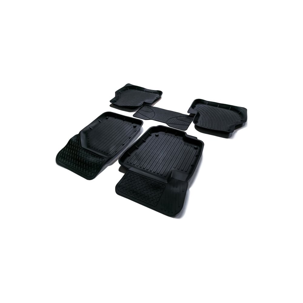 фото Резиновые коврики в салон volkswagen polo hb 2010-2014 srtk