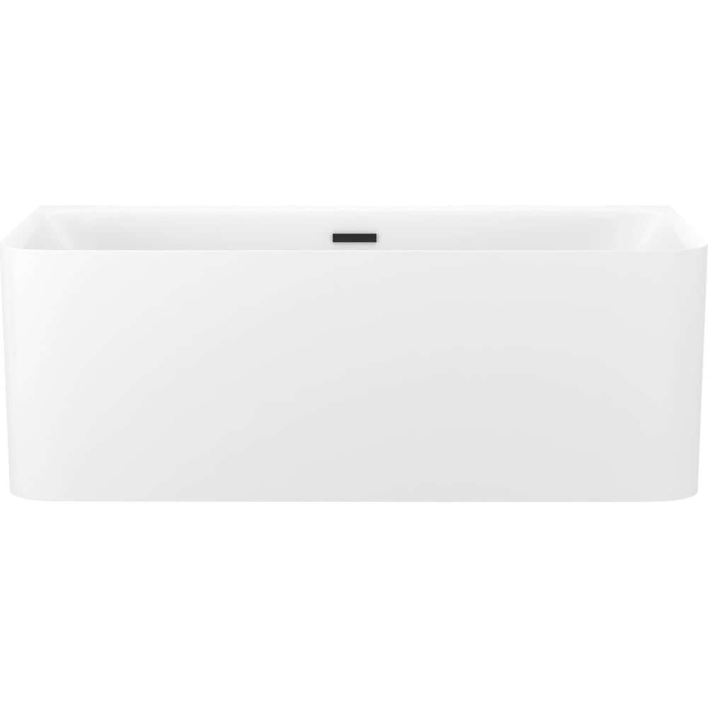 Изображение товара Акриловая ванна Wellsee Clermont в наборе 4 в 1: пристенная ванна, ножки, экран, слив-перелив 28260103R