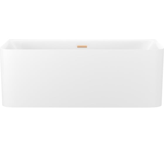 Изображение товара Акриловая ванна Wellsee Clermont в наборе 4 в 1: пристенная ванна, ножки, экран, слив-перелив 28260204R