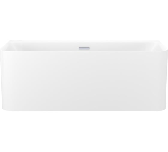 Изображение товара Акриловая ванна Wellsee Clermont в наборе 4 в 1: пристенная ванна, ножки, экран, слив-перелив 28260201R