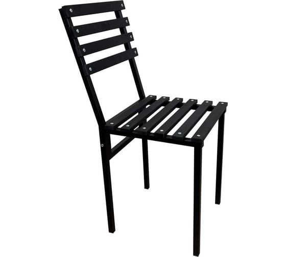 Изображение товара Стул Solarius из массива берёзы черного цвета, с черным металлическим каркасом 500-10002