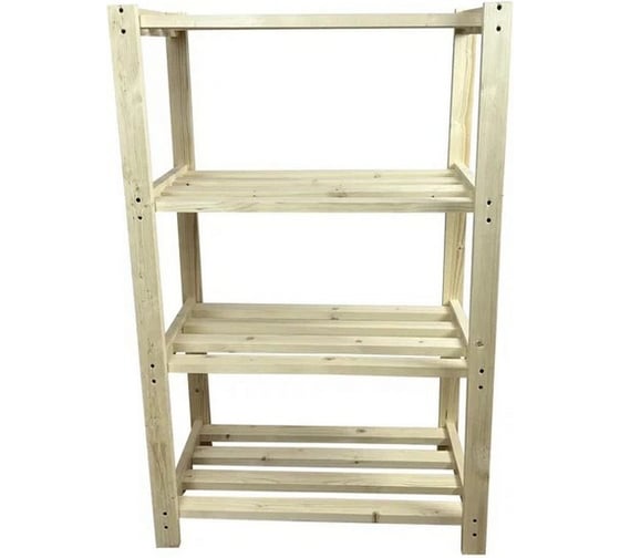 Изображение товара Стеллаж Solarius деревянный, напольный, 4 полки, 106x66x38 см, 150-100003