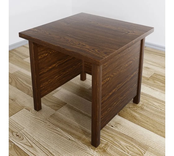 Изображение товара Стол руководительский Solarius Классика квадратный из массива сосны, цвет темного дуба, 80x80x75 см stol-ruk80temd