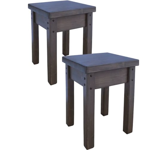 Изображение товара Комплект из 2 табуретов Solarius Классика цвет венге komplektven2