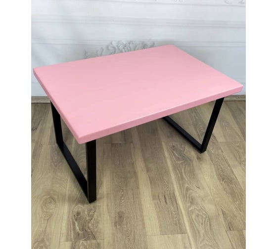 Изображение товара Стол журнальный Solarius Loft из массива сосны 40 мм, 110x60x50 см, цвет розовый 701-10002