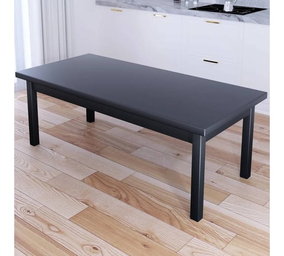 Изображение товара Стол журнальный Solarius Классика из массива сосны, столешница 40 мм и ножки цвета антрацит, 130x70x46 см 601-10173