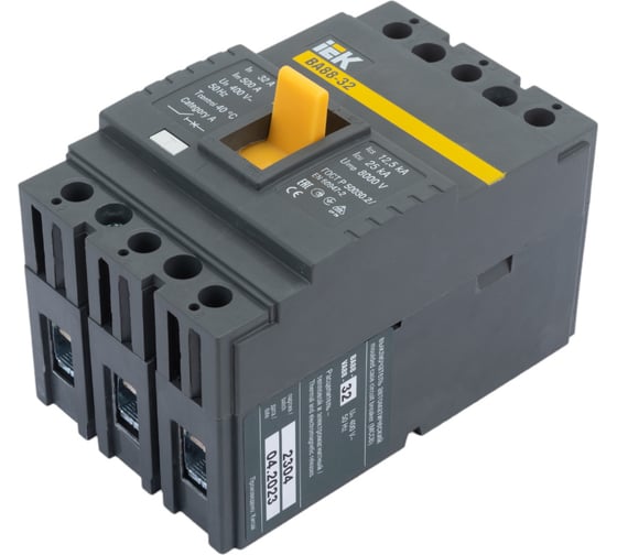 Изображение товара Автоматический выключатель IEK ВА88-32 3Р 32А 25кА SVA10-3-0032