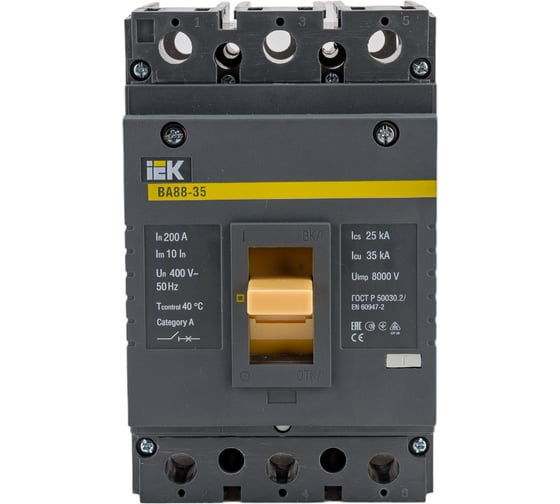 Изображение товара Автоматический выключатель IEK ВА88-35 3Р 200А 35кА SVA30-3-0200