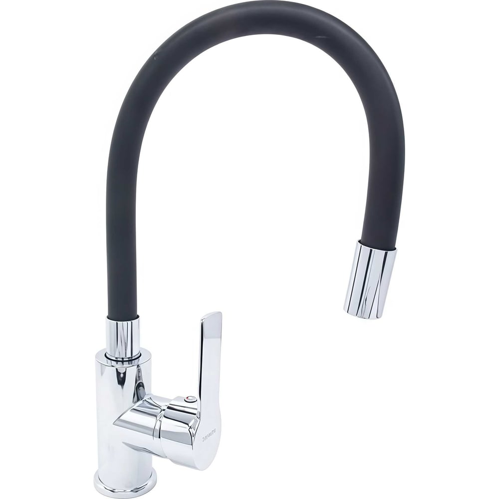 Изображение товара Смеситель для кухни DORON DC 2655BLACK-N с гибким изливом черный современный стиль
